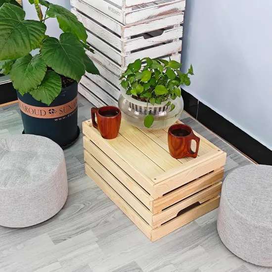 Wooden Crates are Suitable for Storage, Milk Crates, Wine Crates, toy Crates, Display and Decoration, Camping, and Other Purposes. They are Sturdy and Durable {3}