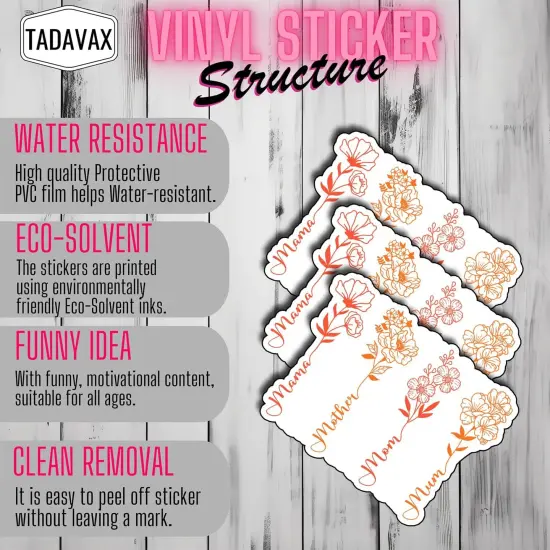 (3Pcs) Mama Mother Mom Mum Sticker, Pretty Mom Mama Decal, Celebrate Your Mom Gigi Love, Gifts for Grandma Mum Decoration for Books Laptops Phones Waterproof Vinyl for Water Bottle Stickers 3x2.5 Inch {3}