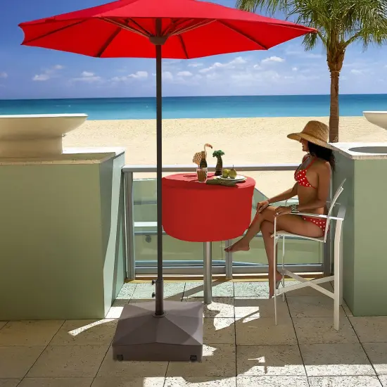 Casafield Patio Umbrella Base, Fillable Heavy Duty Rolling Stand for Outdoor, Patio, Lawn, Deck, Poolside {4}
