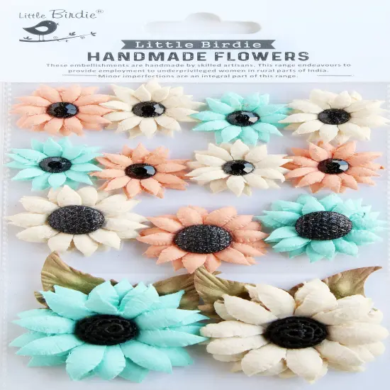 Little Birdie Sunny Flora Paper Flowers 13/Pkg-Sun & Rain {1}