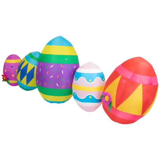 Northlight Inflatable Lighted Easter Eggs Outdoor Decoration - 10' Multi {6}