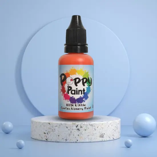 Poppy Paint Orange Edible Food Coloring for Cookies Macarons Cake Decorating {4}