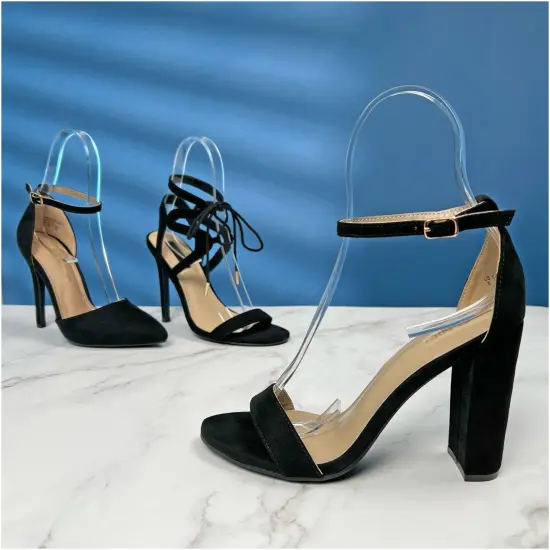 Plymor Clear Acrylic Sandal/Strap Heel Insert Display, 0.625" W x 8" D x 6" H {3}