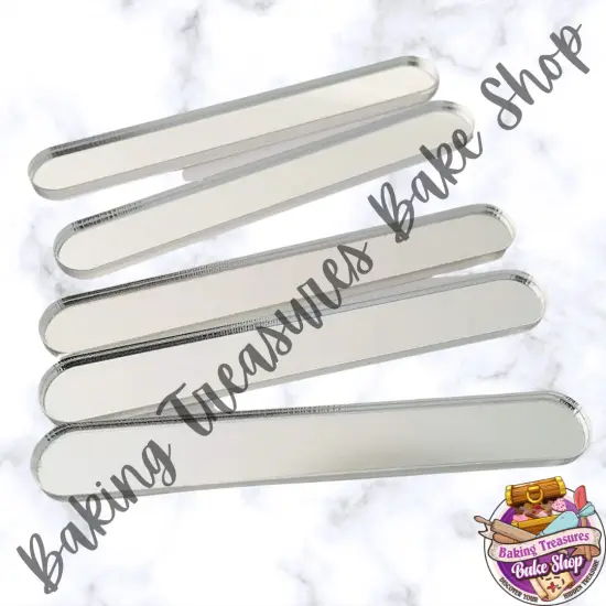 Mirror Acrylic Popsicle Sticks - Mirror (Sliver) {1}