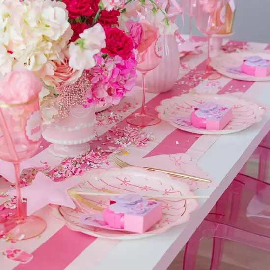 PETAL PINK SIGNATURE BOW SMALL PLATES {4}