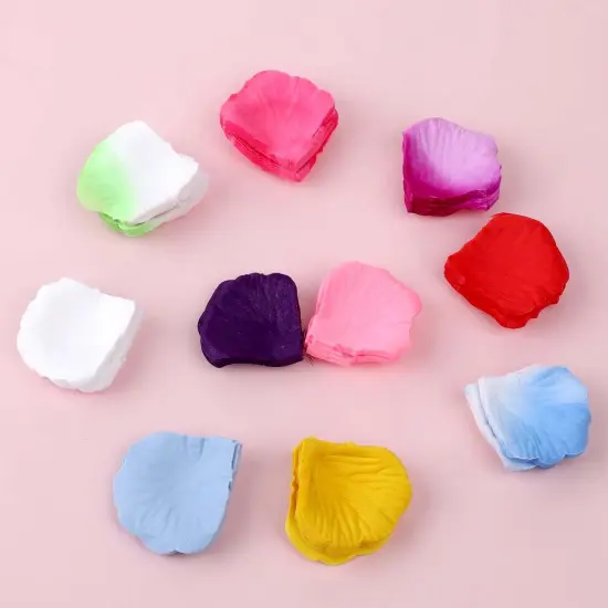 1000 pcs Artificial Rose Petals Fake Petal Flower Decoration for Wedding Party Silk Flower Rose Petals Multicolor Flower Petals {3}
