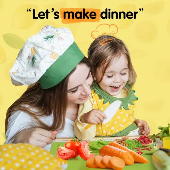 28PCS Toddler Knife Set - Kids Knifes for Real Cooking, Wooden Kids Kitchen Knife Set with Gloves Cutting Board Crinkle Cutters Kid Safe Knives, Toddlers Kitchen Tools {5}