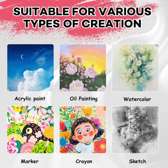 5x7IN Small Canvases for Painting, 30 Pack Mini Canvas Boards for Painting Canvas Primed Acid Free Mini Blank Canvas Panels for Oil Paint,Watercolor,Acrylic Paint,Gouache&Tempera. {4}