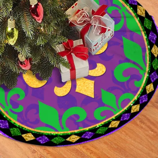 Festival Decorations Holiday Tree Skirt, Tree Mat Holiday Party Supplies Ornaments Indoor Outdoor Decorations 36 in {1}