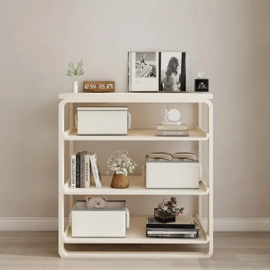 Large Fabric Storage Bins for Shelves with Handles 3 Pack | Storage Baskets for Organizing and Cloth Bins | Folding Rectangle Closet storage bins for Cloth and Magazine,Beige,15"W x 10.5"D x 8.5"H {5}