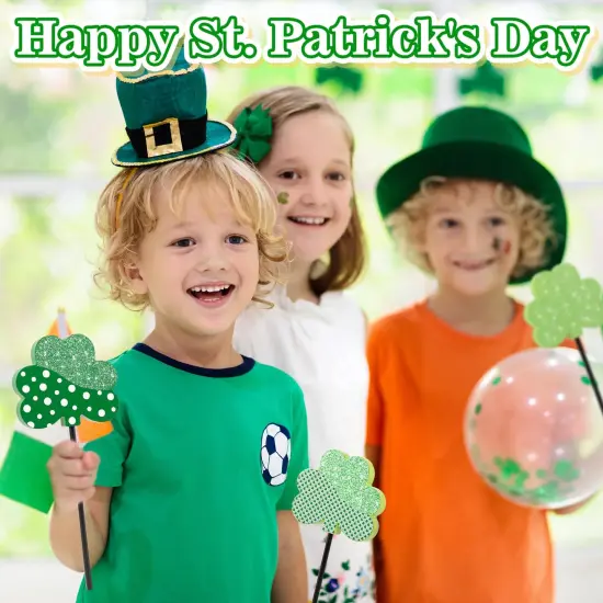 3 Pieces St. Patrick's Day Tiered Tray Decor, St. Patrick's Table Decor Shamrock Wooden Set, Irish-Themed Shamrock Decor, Green Lucky Shamrocks for Home Decor (Light Green) {4}