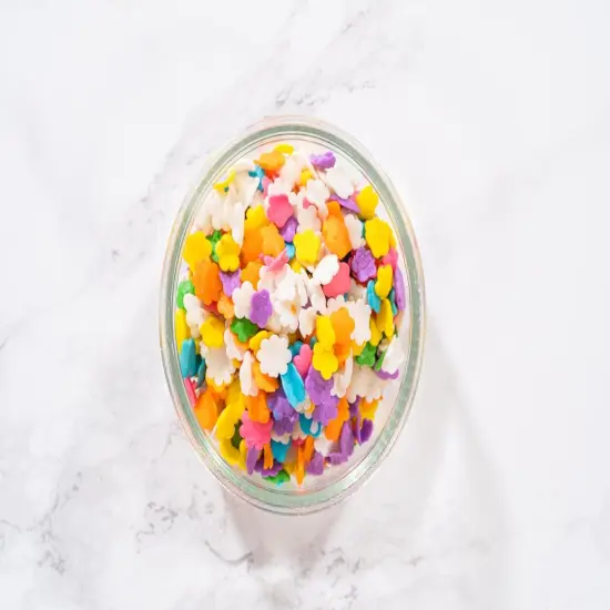 Spring Sprinkles for Cake Decorating - Flower Sprinkles Edible 4 Ounces - Edible Confetti Sprinkles for Cupcakes, Ice Cream, Cookies, Cakes (Made in USA) {5}