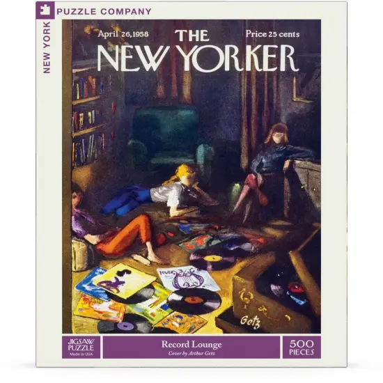 New York Puzzle Company Record Lounge 500 Piece Piece Jigsaw Puzzle {1}