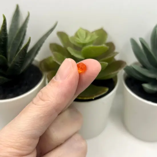1 or 4 Strands 6x6mm Orange Bicone Beads, Imitation Crystal, Grade AA {2}
