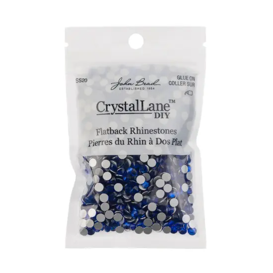 Crystal Lane DIY SS20 Glass Flatback Rhinestones, 1440pcs Sapphire {3}