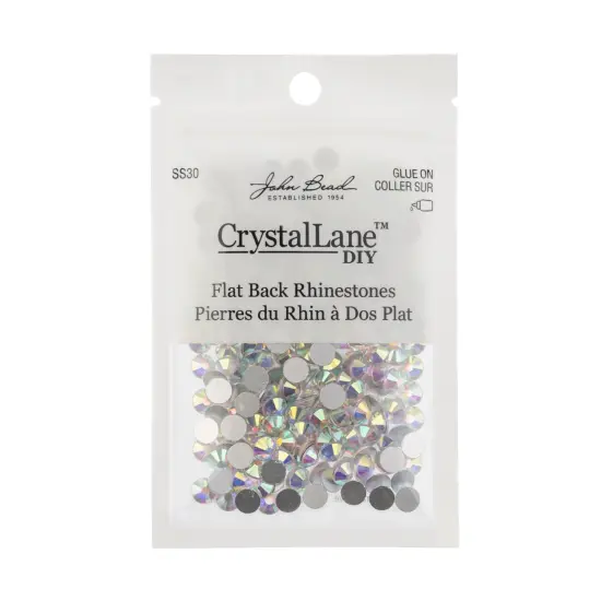 Crystal Lane DIY SS30 Glass Flatback Rhinestones, 288pcs Crystal AB {3}