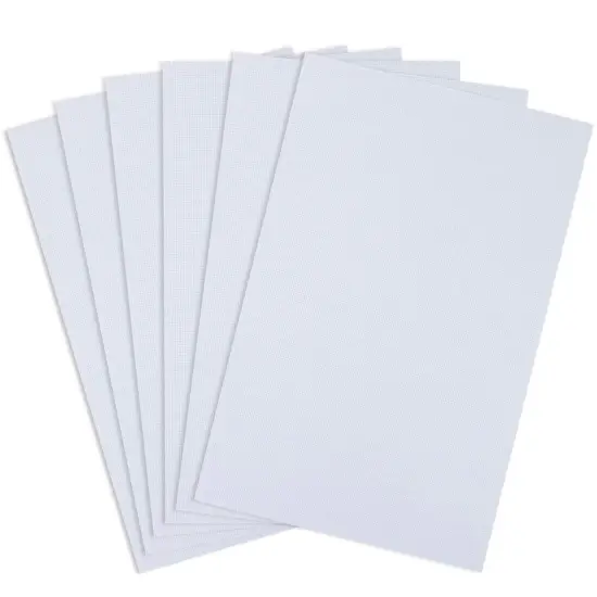 Similane 6 Pieces Aida Cloth 14 Count Cross Stitch Fabric, White, 12 by 18-Inch {1}