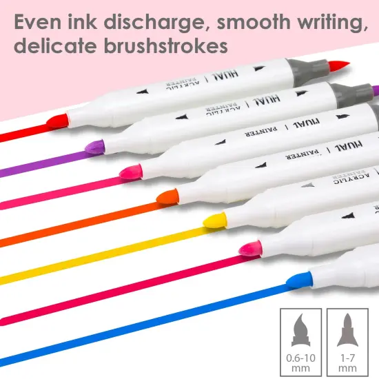 Art Fabric Markers Pens, 36 Colors Dual Tip Fabric Markers Permanent Markers for Clothes, T-shirt, Shoes, Hats, Non-Toxic & Child Safe, No Fading, Card Making {2}