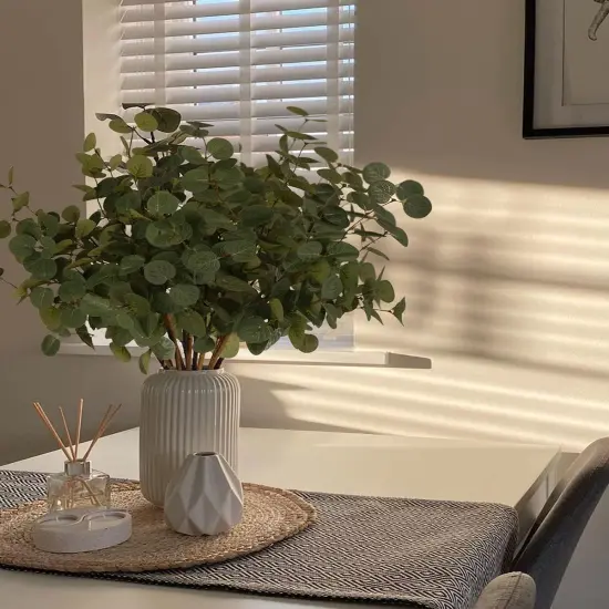 6Pcs Artificial Eucalyptus Stems Tall 24" Faux Eucalyptus Branches Fake Greenery Plants Stems for Vase Home Party Wedding Decorations {5}