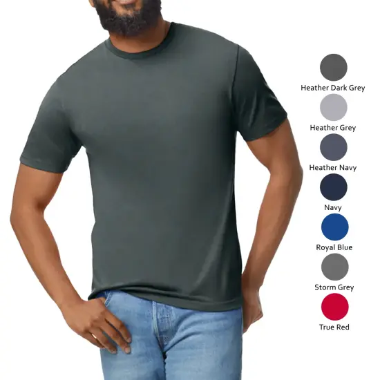 Gildan Softstyle Lightweight T-Shirt, Short-Sleeve Unisex Tees Royal blue {4}