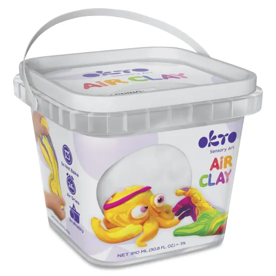OKTO Sensory Art Air Clay Bucket - White {1}