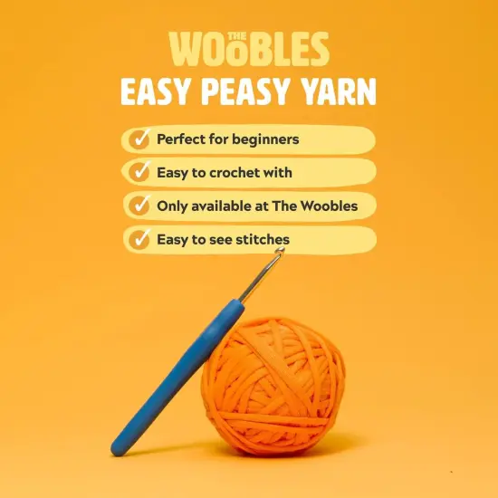 Easy Peasy Yarn, Crochet & Knitting Yarn for Beginners with Easy-to-See Stitches - Yarn for Crocheting - Worsted Medium #4 Yarn - Cotton-Nylon Blend {5}