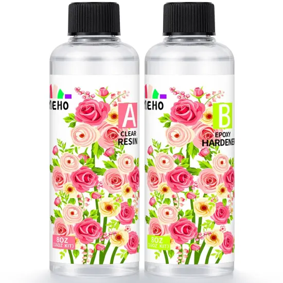 Epoxy Resin, Crystal Clear Art Casting Resin and Hardener Hard No Yellowing Resina Epoxica Transparente Perfect for Jewelry Making, DIY, Molds, Crafts 16oz(1:1) {1}