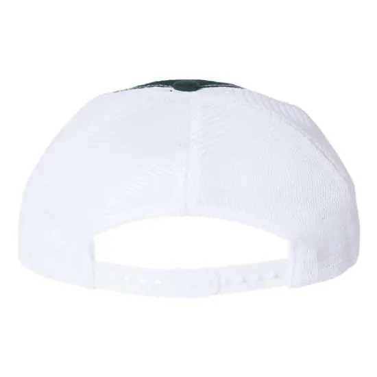 Richardson&reg; Garment Washed Trucker Cap Dark Green/ White {2}