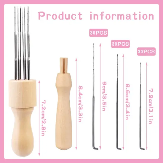 Complete Wool Felting Tool Kit,Needle Felting Supplies Needle Felting Kit with 90Pcs Needle Felting Needles,3Pcs Needle Bottles,2Pcs Needle Felting Pen,Needle Felting Tools for Beginner,Professional {6}