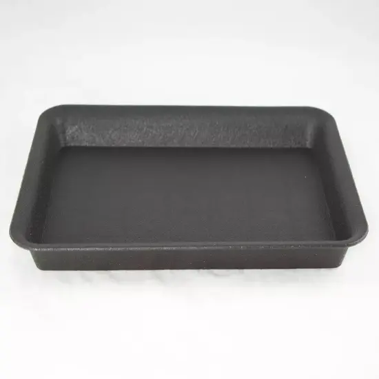 Rectangular Brown Plastic Bonsai Training Pot + Tray Set - 8.5"x 6.5"x 2.75" {3}