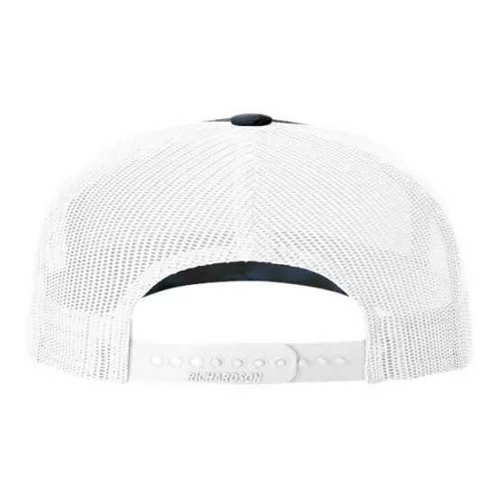 Richardson&reg; Five-Panel Printed Trucker Cap Kryptek Neptun/White {2}