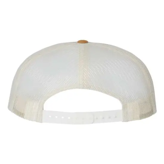 Richardson&reg; Wool Blend Flat Bill Trucker Cap Heath Charcoal/White {7}