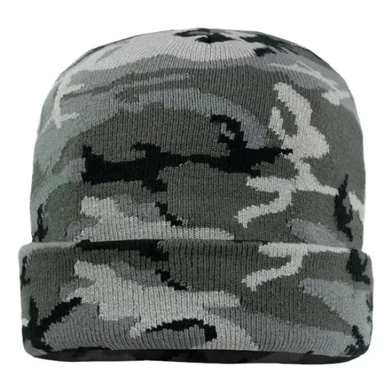 Sportsman&reg; Solid Cuffed Beanie Grey Camo {2}