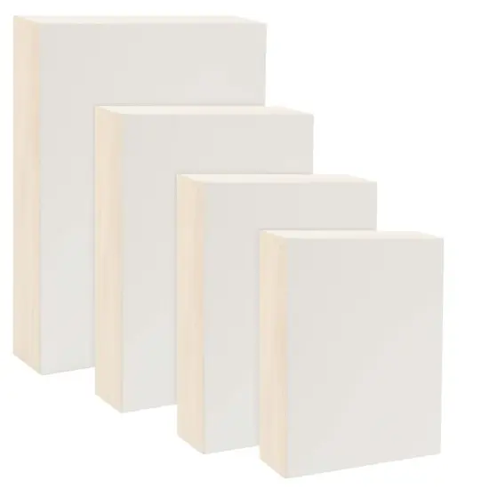 Da Vinci Pro Resist-Grip Coarse Textured Gesso Board, 4 Small Variety Rectangles, 2" Depth Art Boards for Painting, White Acrylic Polymer with Quartz Sand, Warp-Resistant Cradled & Sealed MDF Panel {1}