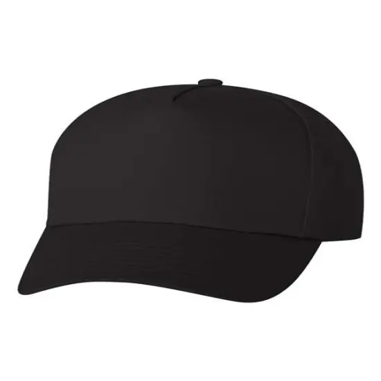 Valucap&reg; Five Panel Twill Cap Black {1}