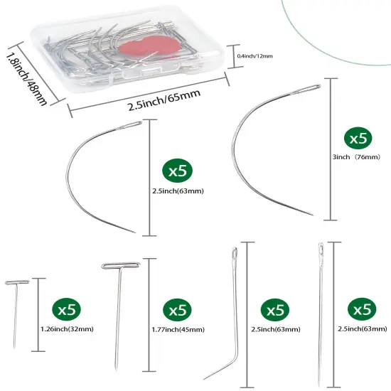 5 Rolls Hair Extension Thread Sewing Threads Hair Weave Threads with 30 Pieces T/C/J/I Needles Using for Hand Sewing,Hair Extensions,Wig Making Hair Extensions Modelling Crafts CJ {2}