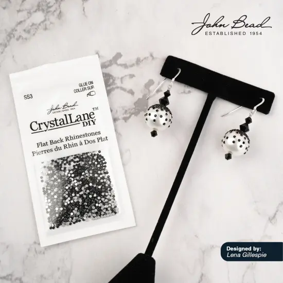 Crystal Lane DIY SS6 Glass Flatback Rhinestones, 1440pcs Jet {2}