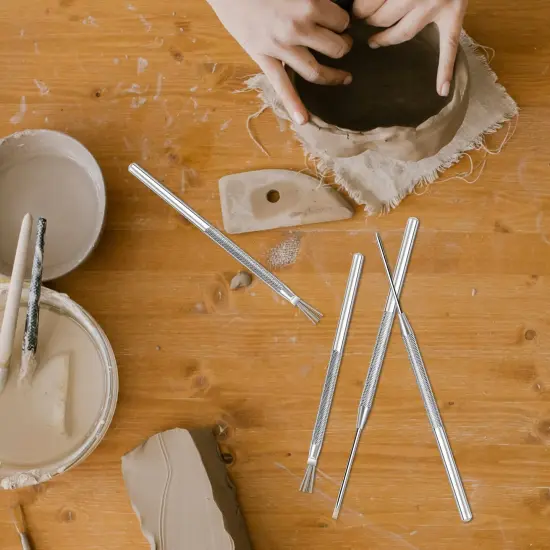 10 Pcs Clay Needle Tools and Pottery Feather Wire Texture Tools for Ceremics Clay Pottery Sculpture Detail Texturing Modeling Tools {2}