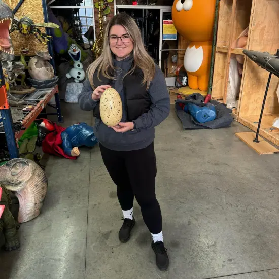 Small Theropod Dinosaur Egg Life Size Statue {3}