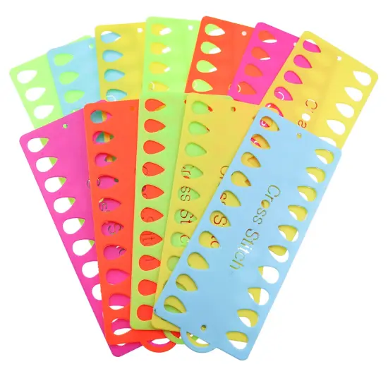 12 Pack Embroidery Floss Organizer,Cross Stitch Supplies Needlework Thread Holder Storage Tool 20 Positions Sewing Tools for Thread Craft DIY Sewing Storage (Mixcolor) {1}