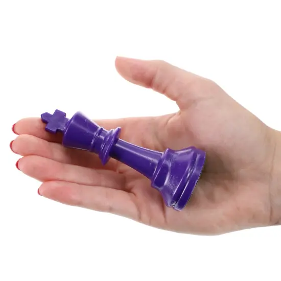 WE Games Color Bright Plastic Staunton Tournament Chess Pieces with 3.75 in. King - Half Chess Set of Chess Pieces Only, Purple {3}