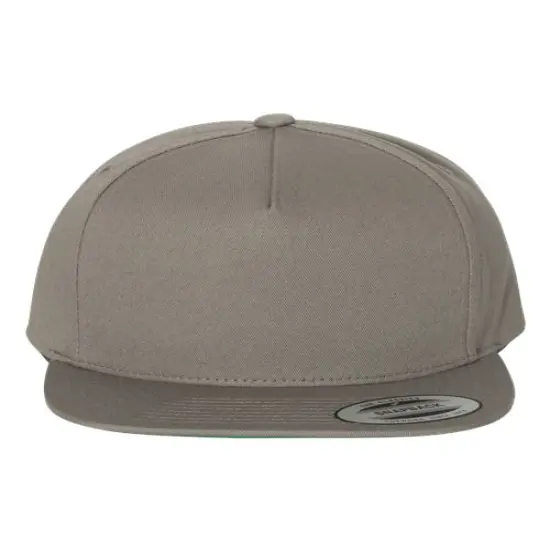 YP Classics&reg; 5 Panel Twill Snapback Cap Black/ Grey {7}