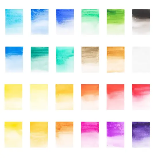 Watercolor Paint Tubes Set - 24 x 12ml/0.4oz Water Color Paints for Students Beginners {6}