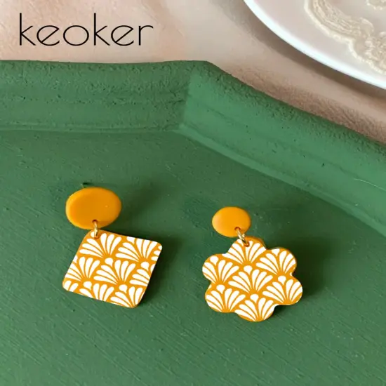 Silk Screen Stencils for Polymer Clay, 3 PCS Reusable Silkscreen Print Kit,for Printing on Clay & Other Jewelry Clay Earrings Decoration, Each 6" X 3.8" {3}