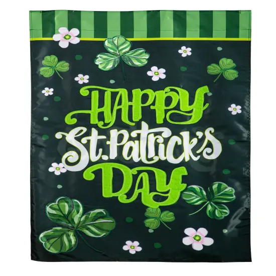 Happy St. Patricks Day Shamrocks Banner 2 Sided {1}