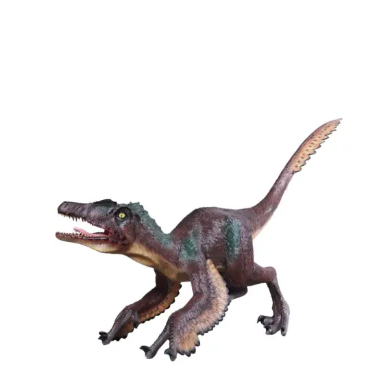 Feathered Velociraptor Dinosaur Life Size Statue {1}