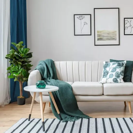 5ft Artificial Fiddle Leaf Fig Tree Indoor Outdoor Office Decorative Planter {3}