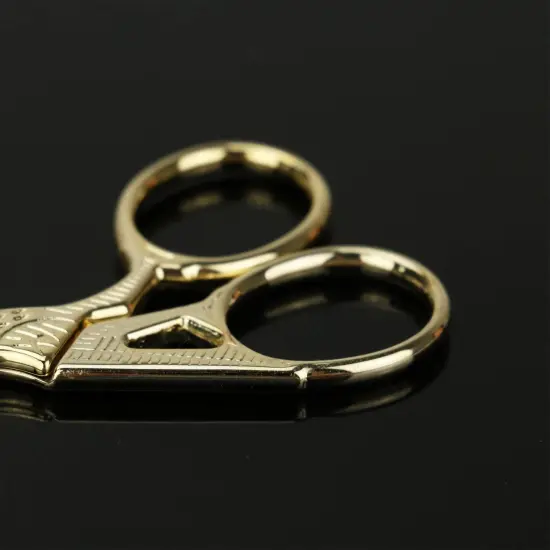 Embroidery Scissors, Stainless Steel Sharp Stork Scissors for Sewing Crafting, Art Work, Threading, Needlework - DIY Tools Dressmaker Small Shears - 2 Pcs (3.6 Inches, Gold) {6}