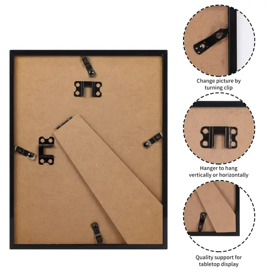 Giftgarden 8.5x11 Picture Frame Black, Certificate Award Document Diploma 8.5 by 11 Thin Frame for Wall Tabletop Display, Single {2}