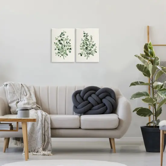 Stupell Industries Minimal Rounded Plant Leaves 2pc Wall Plaque Set By Carol Robinson {2}